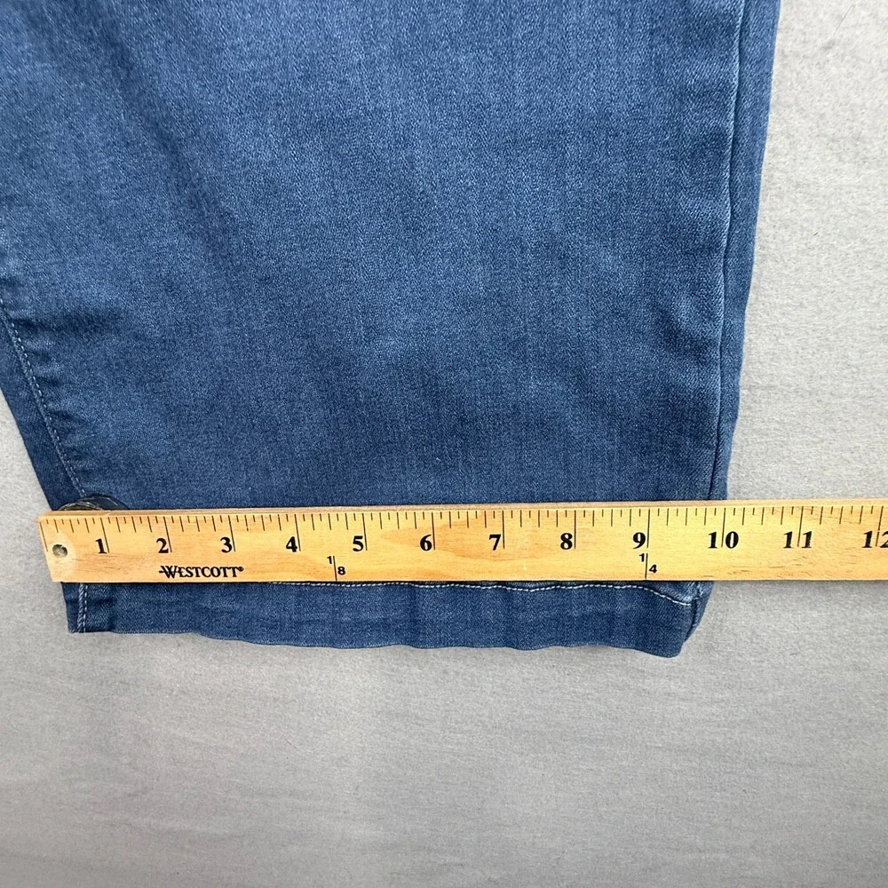 PAIGE Jeans Genesee Crop Womens 29 Blue Wide Leg High Rise Cropped Denim - Picture 6 of 9